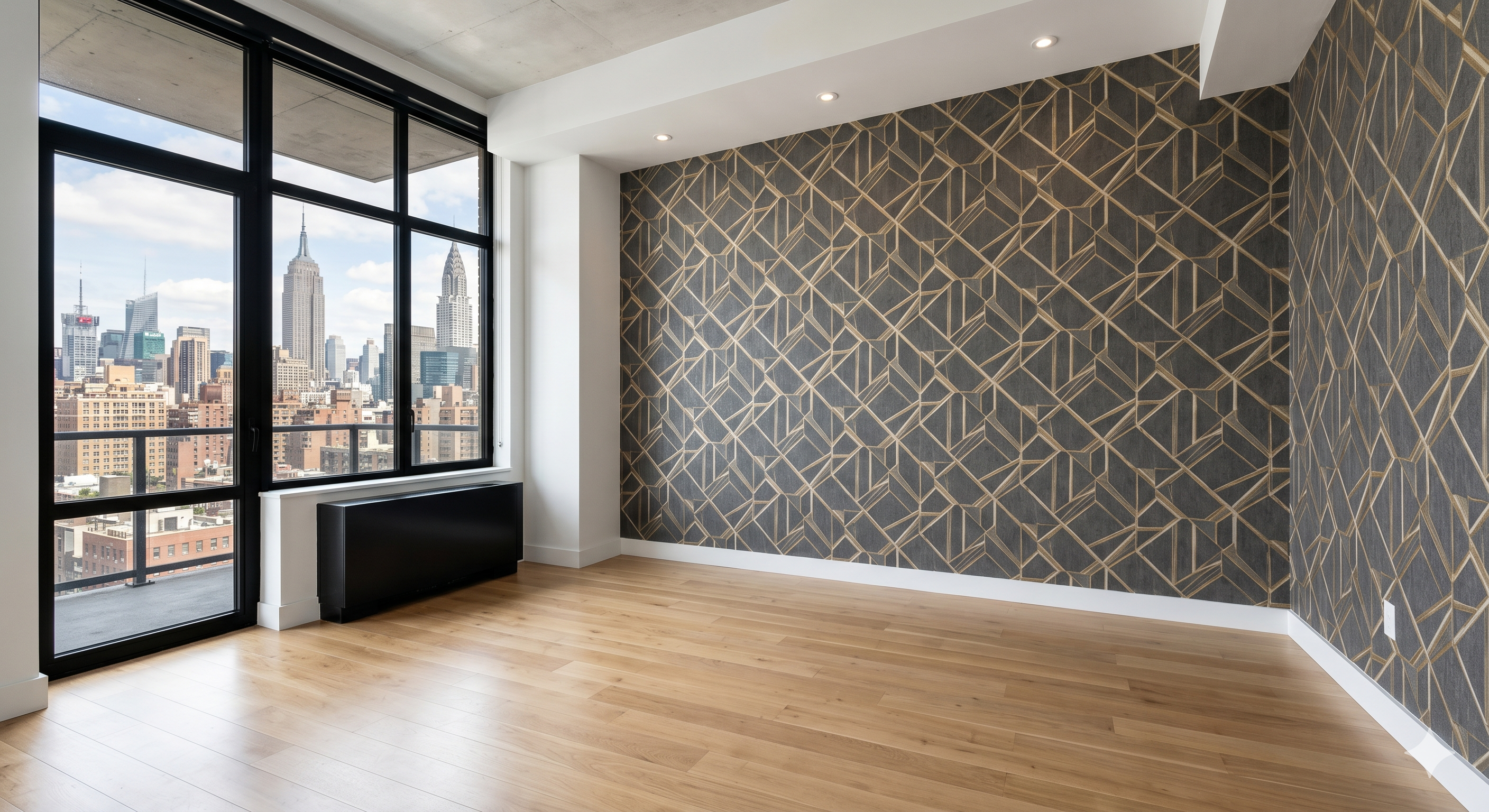 Finished wallpaper installation
